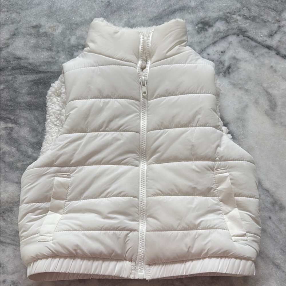 Kids' White Puffer Vest
